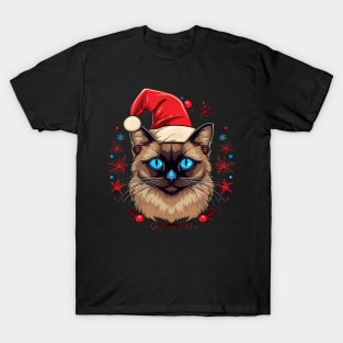 Siamese Cat Christmas T-Shirt